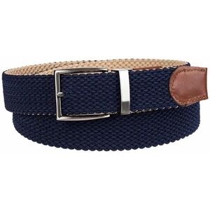 Tommy Bahama Braided Stretch Belt Reversible Tan Navy Men's M / L 32-38 Golf